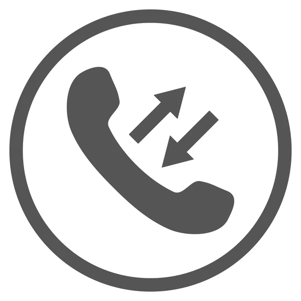 Teléfono hablando plana Vector redondeado icono — Archivo Imágenes Vectoriales