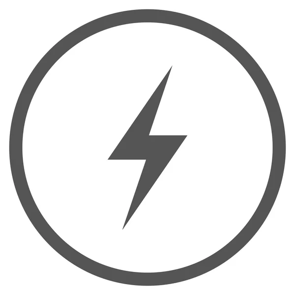 Energii elektrycznej płaski wektor zaokrąglona ikona — Wektor stockowy
