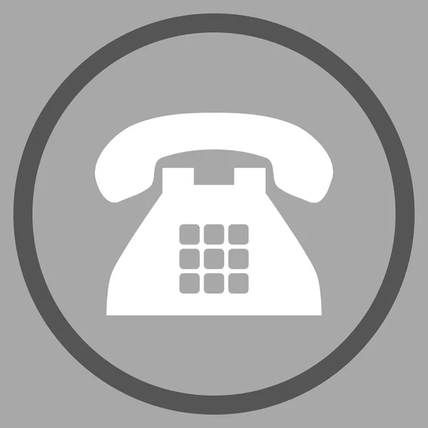 Tono telefono piatto vettoriale arrotondato icona — Vettoriale Stock