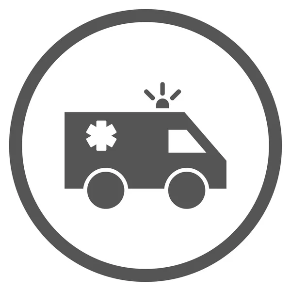 Icona arrotondata del vettore piatto dell'automobile di emergenza — Vettoriale Stock