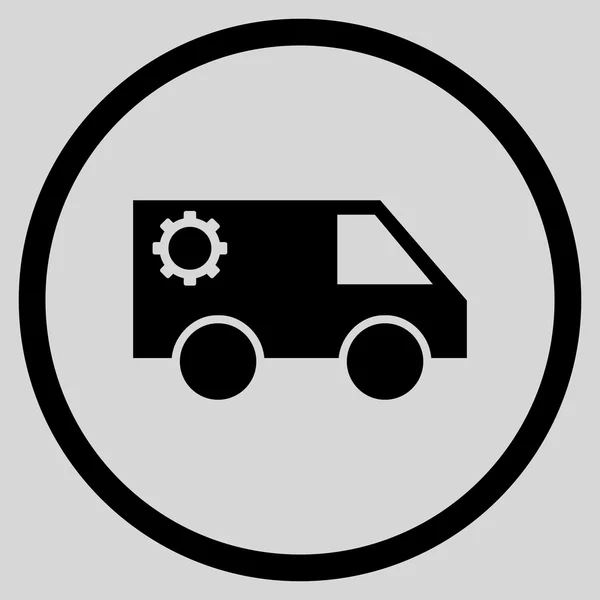 Zaoblené ikona služby auto plochý vektor — Stockový vektor