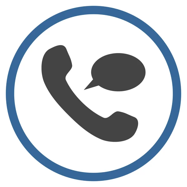 Telefone Mensagem Flat Vector Rounded Icon —  Vetores de Stock