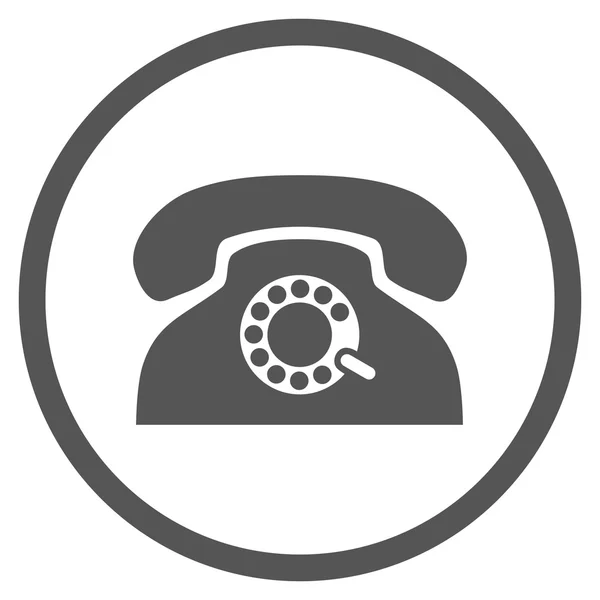 Telefone Pulso Ícone redondo do vetor liso — Vetor de Stock