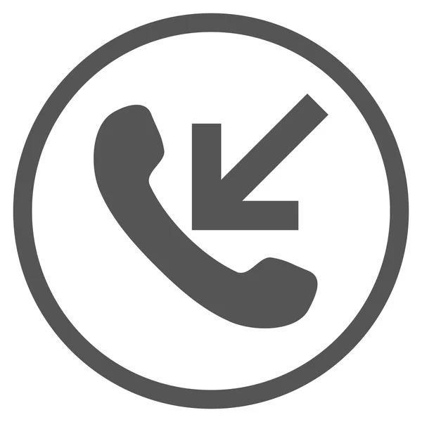 Incoming Call Flat Vector Rounded Icon — Stock Vector