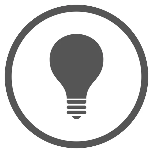 電球フラット ベクトル丸いアイコン — ストックベクタ