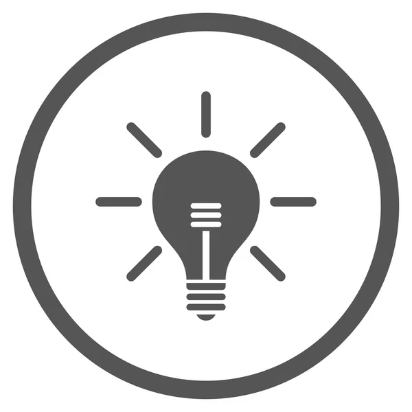 Light Bulb platt vektor rundade Icon — Stock vektor