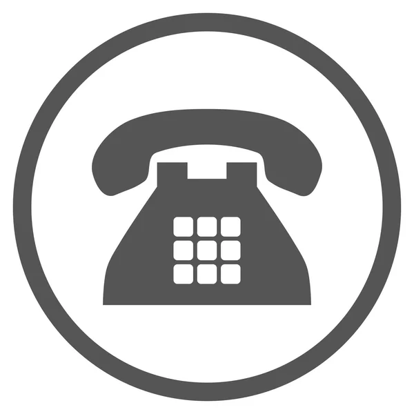Icona arrotondata vettoriale piatto del telefono tono — Vettoriale Stock