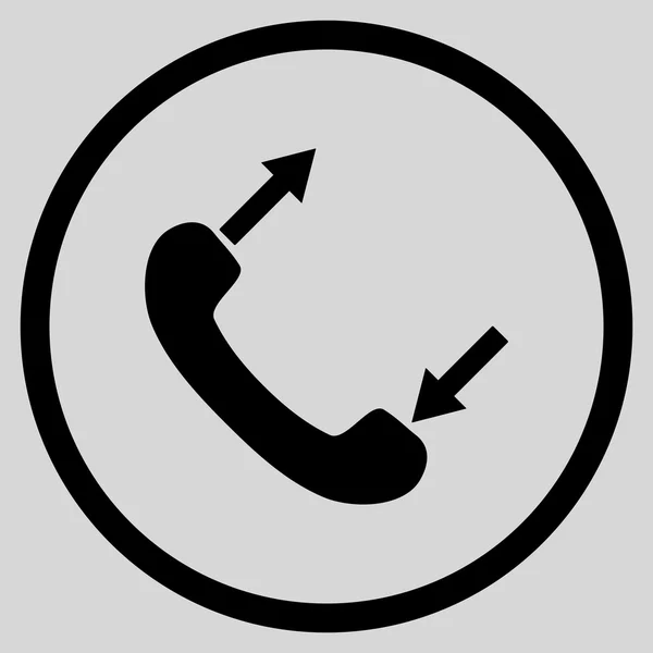 Teléfono hablando plana Vector redondeado icono — Vector de stock