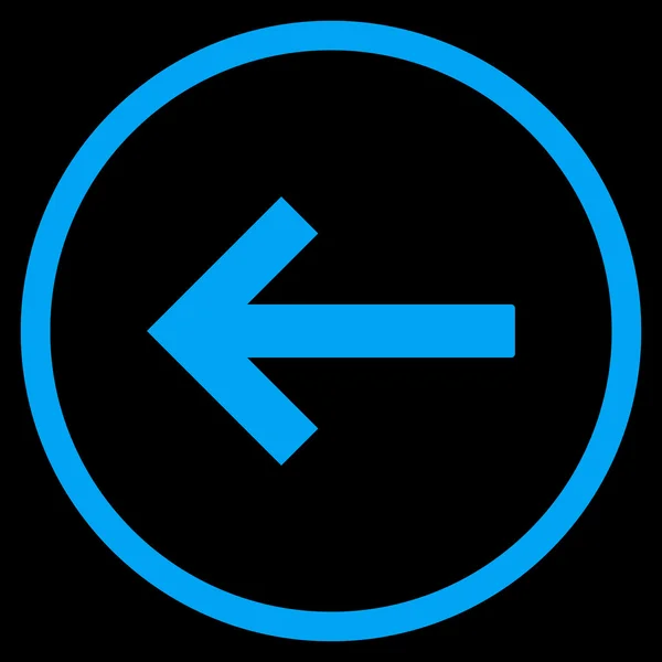 Levá šipka plochá s kulatým vektorovým symbolem — Stockový vektor