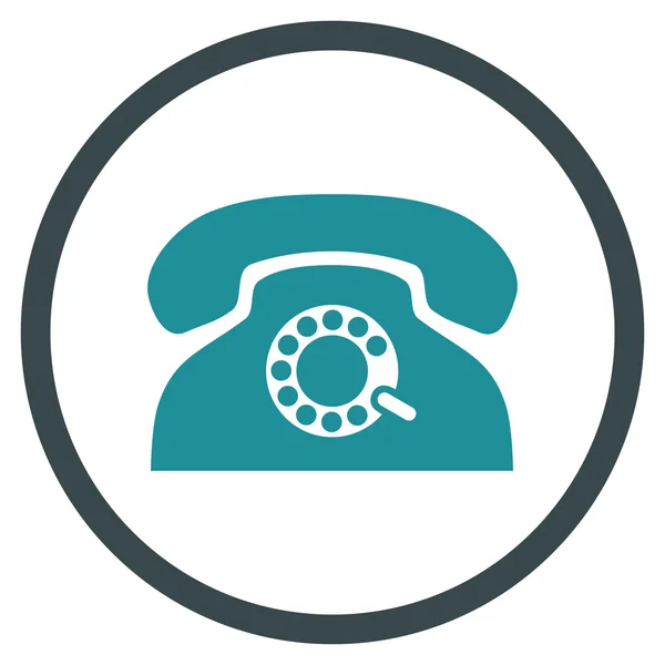 Telefone Pulso Flat Rounded Vector Icon — Vetor de Stock