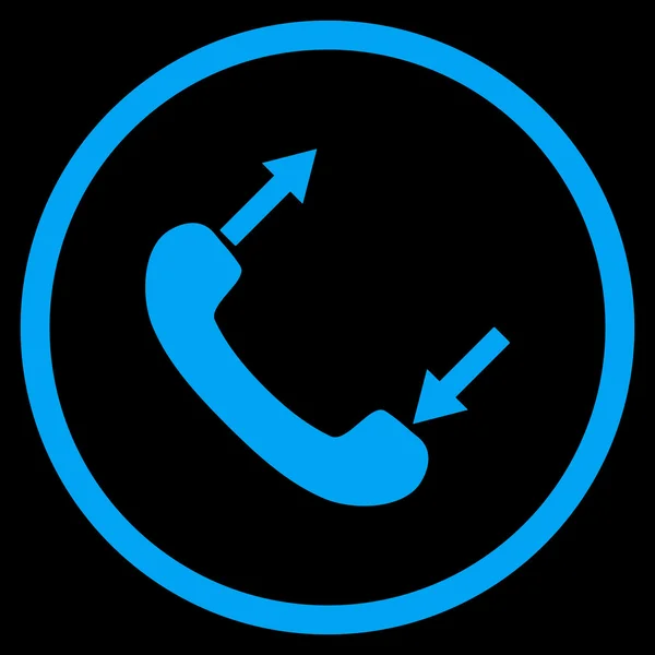 Icône vectorielle arrondie plate de conversation téléphonique — Image vectorielle
