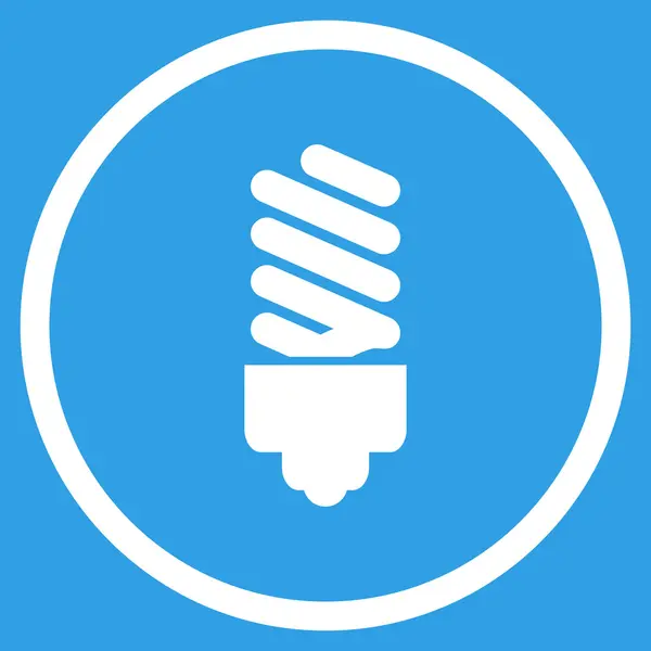 Fluorescerende lamp plat afgerond vector pictogram — Stockvector