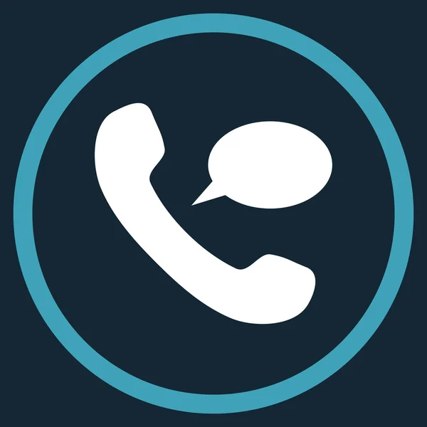 Phone Message Flat Rounded Vector Icon — Stock Vector