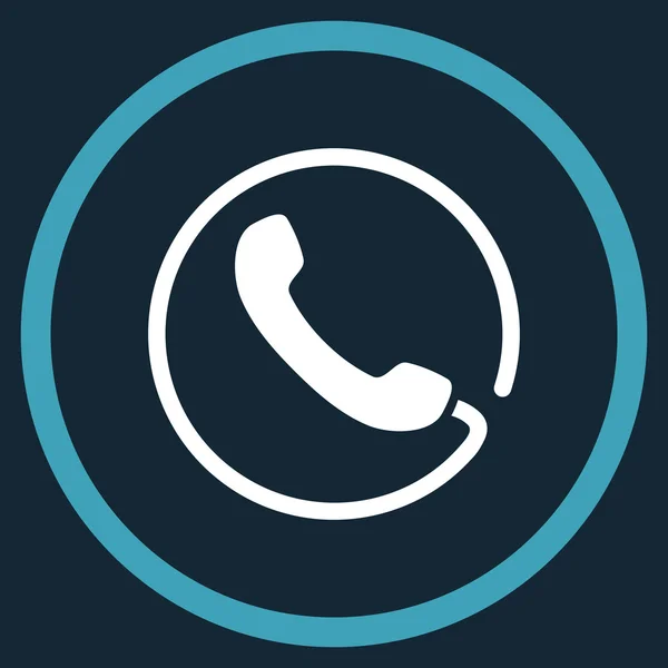 Telefone Flat Rounded Vector Icon — Vetor de Stock