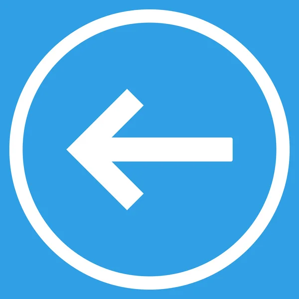 Vänsterpil platt rundad vektor ikon — Stock vektor