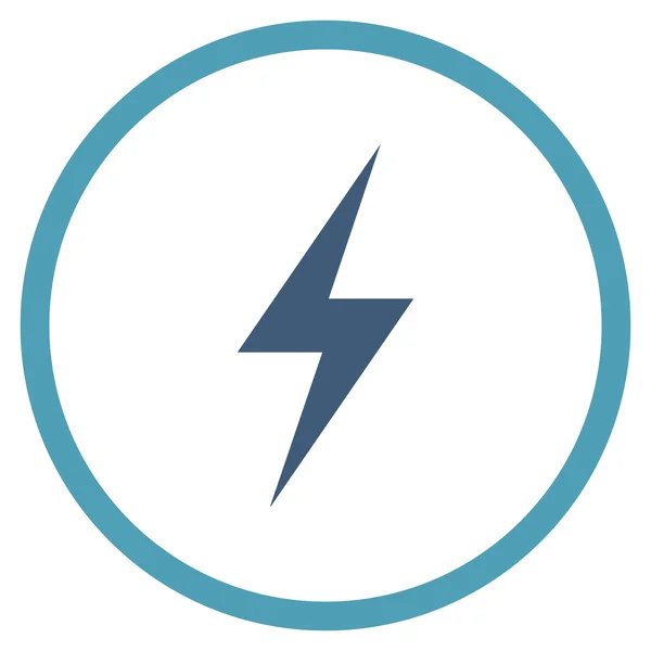 Icona vettoriale arrotondata piatta di elettricità — Vettoriale Stock