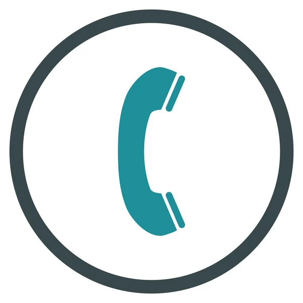 Receptor de telefone Flat Rounded Vector Icon —  Vetores de Stock