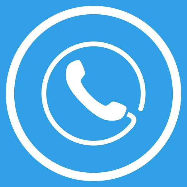 Telefone Flat Rounded Vector Icon — Vetor de Stock