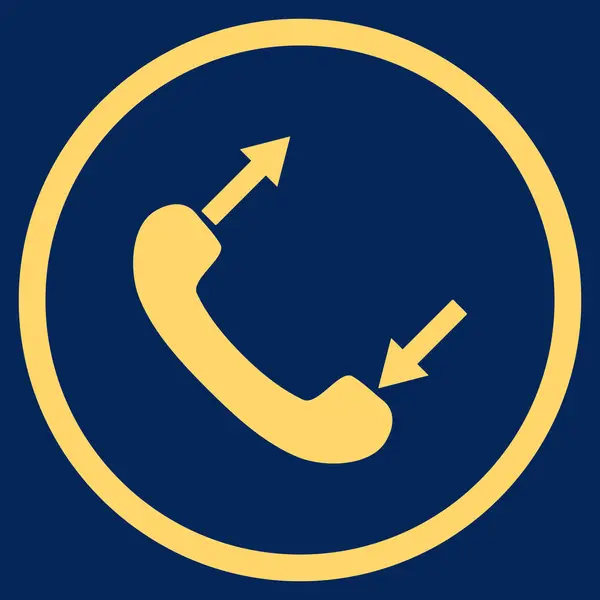Icono de Vector Redondeado Plano Hablando Teléfono — Archivo Imágenes Vectoriales