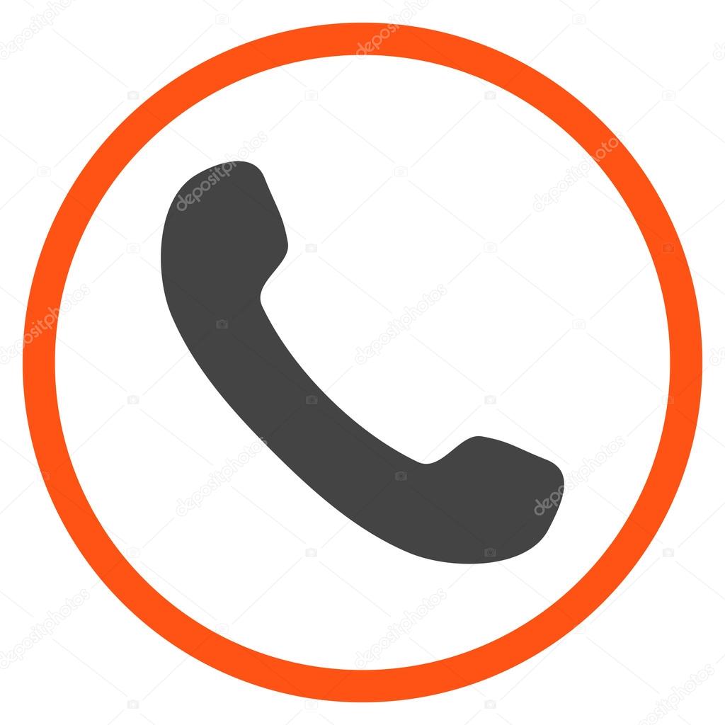Phone Receiver Flat Vector Rounded Icon