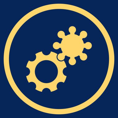 Vites düz yuvarlak vektör simgesi