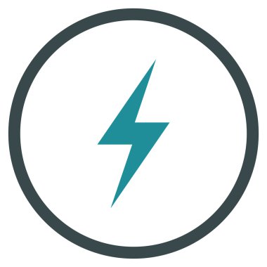 Elektrik Düz Yuvarlak Vektör Simgesi