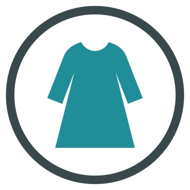 Woman Dress Flat Rounded Vector Icon