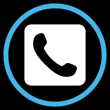 Telefon Düz Yuvarlak Vektör Simgesi