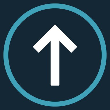 Yukarı Ok Düz Yuvarlak Vektör Simgesi