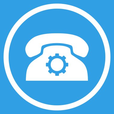 Telefon Ayarları Düz Yuvarlak Vektör Simgesi