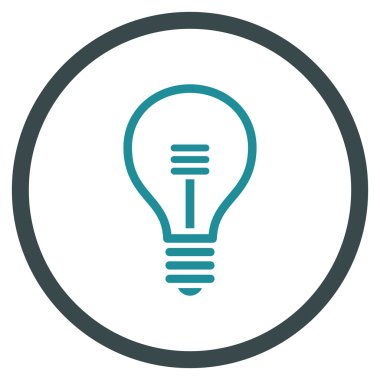 Lamba Ampul Düz Yuvarlak Vektör Simgesi