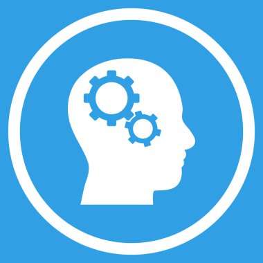 Beyin Dişlileri Düz Yuvarlak Vektör Simgesi