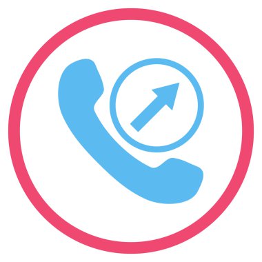 Giden Çağrı Düz Yuvarlak Vektör Simgesi