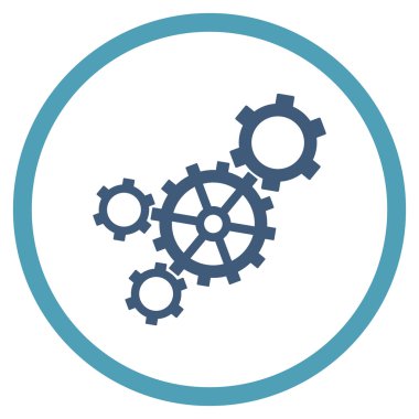 Mekanizma Düz Yuvarlak Vektör Simgesi