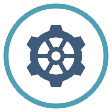 Vites düz yuvarlak vektör simgesi