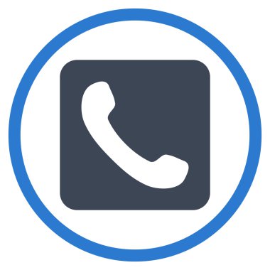 Telefon Düz Yuvarlak Vektör Simgesi