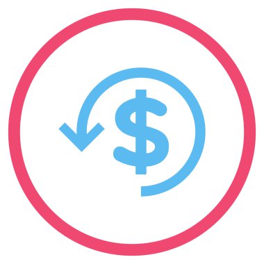 Düz yuvarlak vektör simge iade