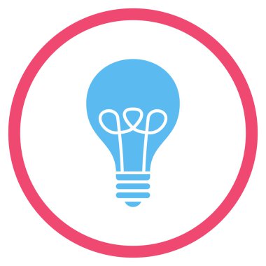 Lamba Ampul Düz Yuvarlak Vektör Simgesi