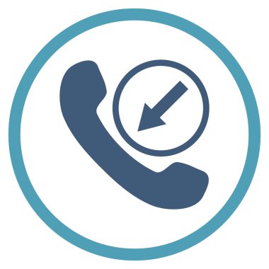 Gelen Çağrı Düz Yuvarlak Vektör Simgesi