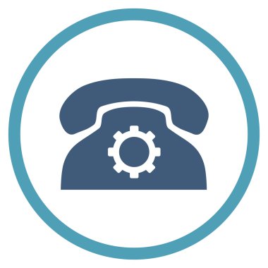 Telefon Ayarları Düz Yuvarlak Vektör Simgesi
