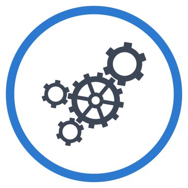 Mekanizma Düz Yuvarlak Vektör Simgesi