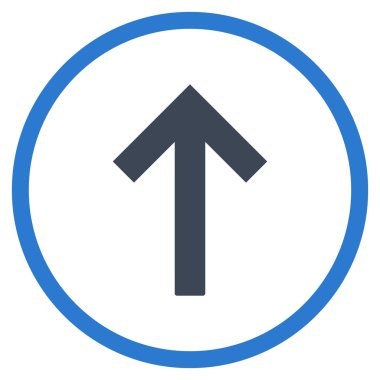 Yukarı Ok Düz Yuvarlak Vektör Simgesi