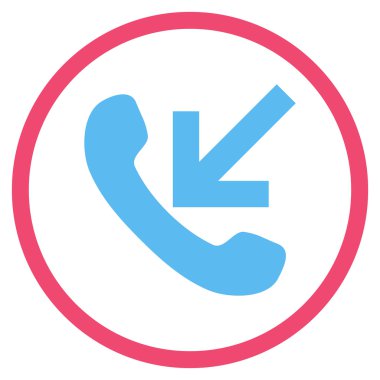 Gelen Çağrı Düz Yuvarlak Vektör Simgesi