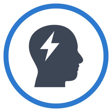 Brainstorming Düz Yuvarlak Vektör Simgesi