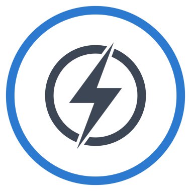 Elektrik Düz Yuvarlak Vektör Simgesi