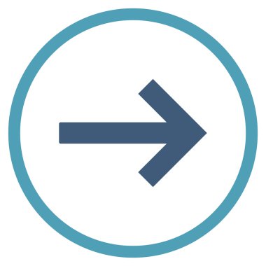 Sağ Ok Düz Yuvarlak Vektör Simgesi