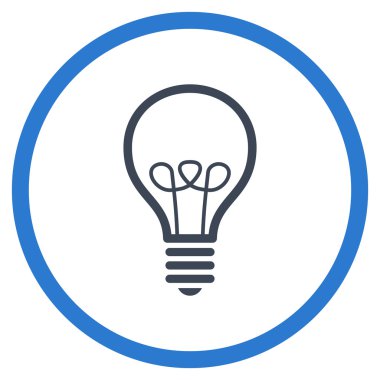 Lamba Ampul Düz Yuvarlak Vektör Simgesi