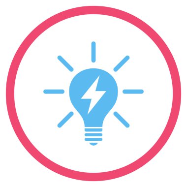 Elektrik AmpulÜ Düz Yuvarlak Vektör Simgesi