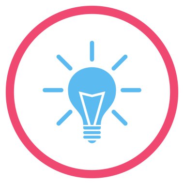 Elektrik Işık Düz Yuvarlak Vektör Simgesi