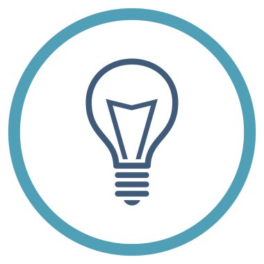 Lamba Ampul Düz Yuvarlak Vektör Simgesi